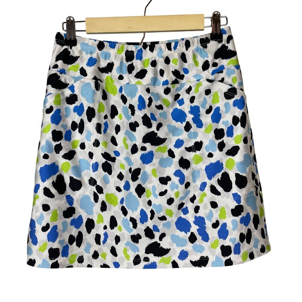 B‎ SKINZ Colorful Animal Print Golf Tennis Skort Size S Pull-On Stretchy